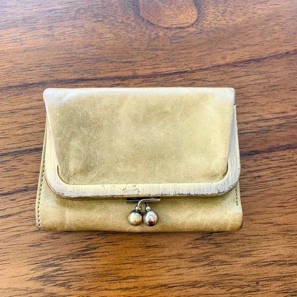 HOBO clasp folding leather wallet vintage style